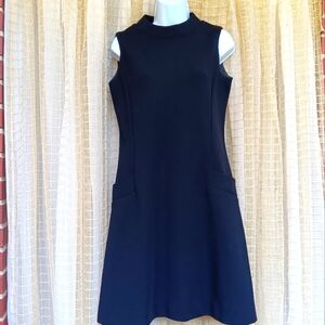 60s Vintage Kay Windsor Black Dress Medium.